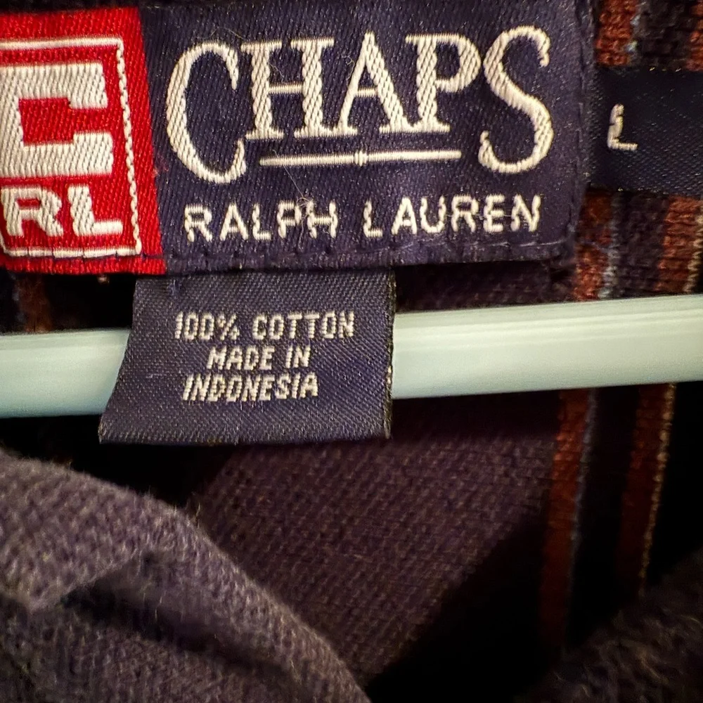 Vintage 90s Chaps Ralph Lauren Striped Polo Size L